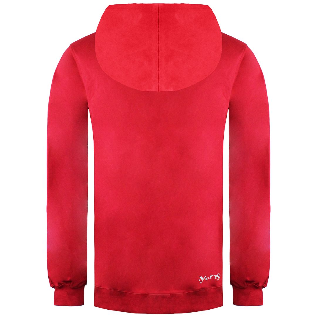 Yums Graphic Logo Long Sleeve Zip Up Red Mens Hooded Track Jacket O12PH Red