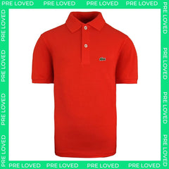 Lacoste Collared Orange Kids Polo Shirt - Dirty Marks