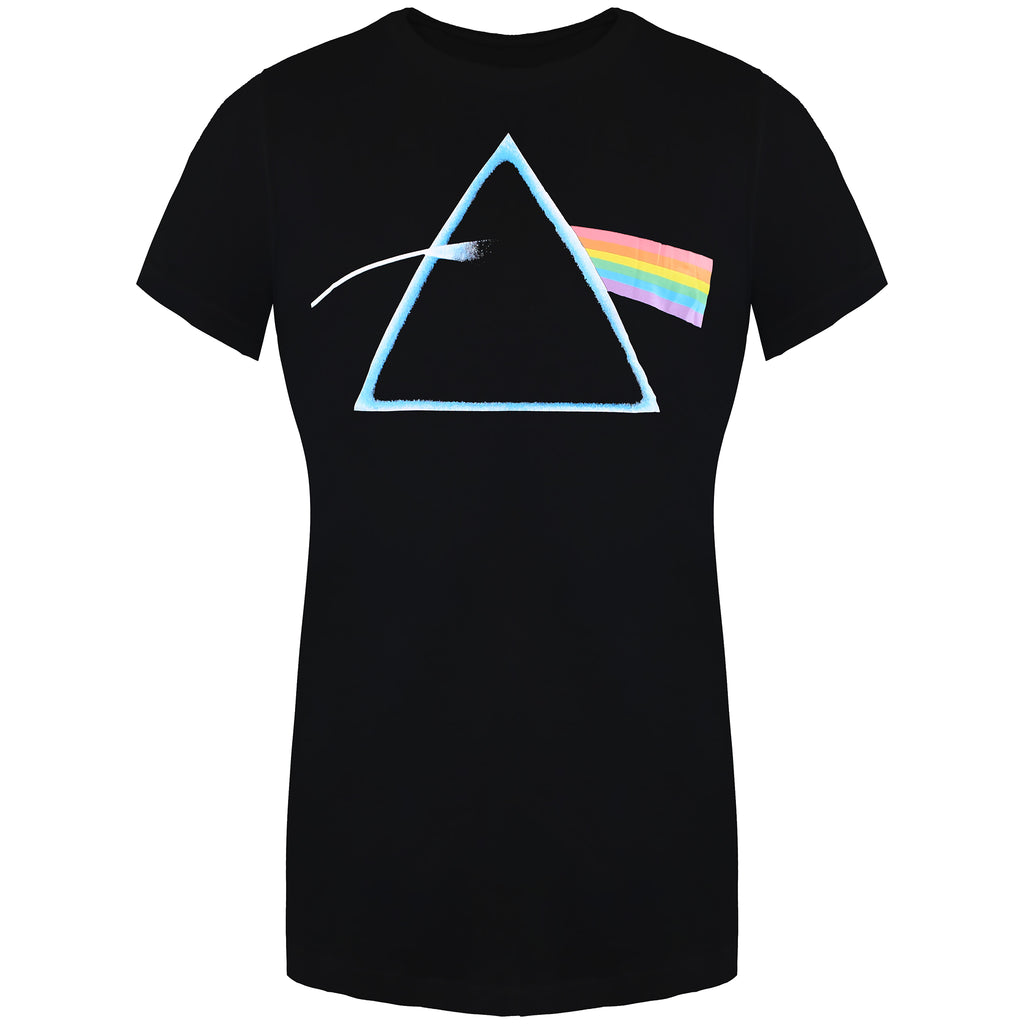 Pink Floyd Dark Side Of The Moon Prism Womens Black T-Shirt