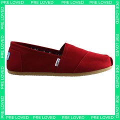 Toms Alpargatas Womens Red Plimsolls NO BOX