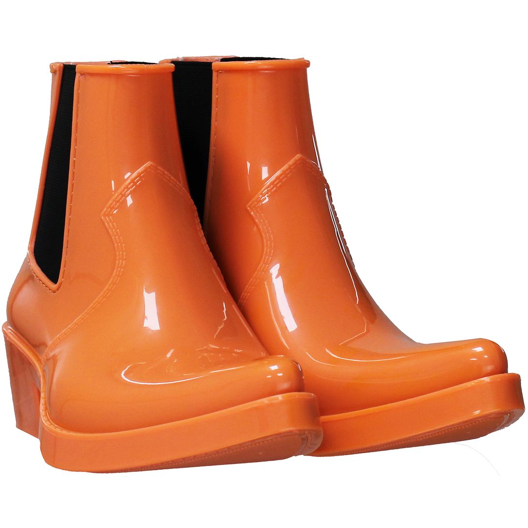 Calvin Klein Carol Rubber Womens Orange Wellington Boots