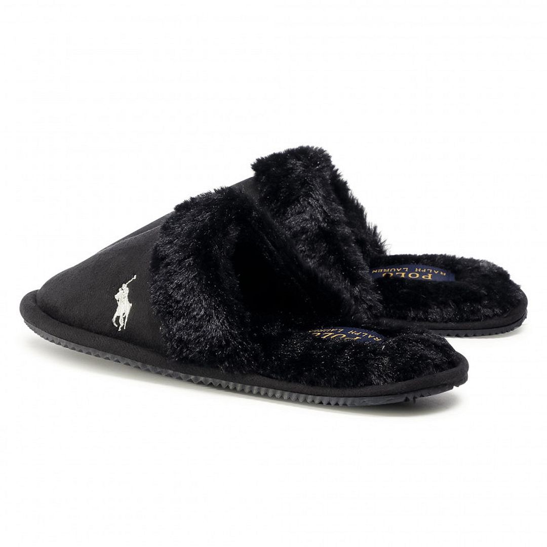 Ralph Lauren Summit Scuff II Black Womens Slippers