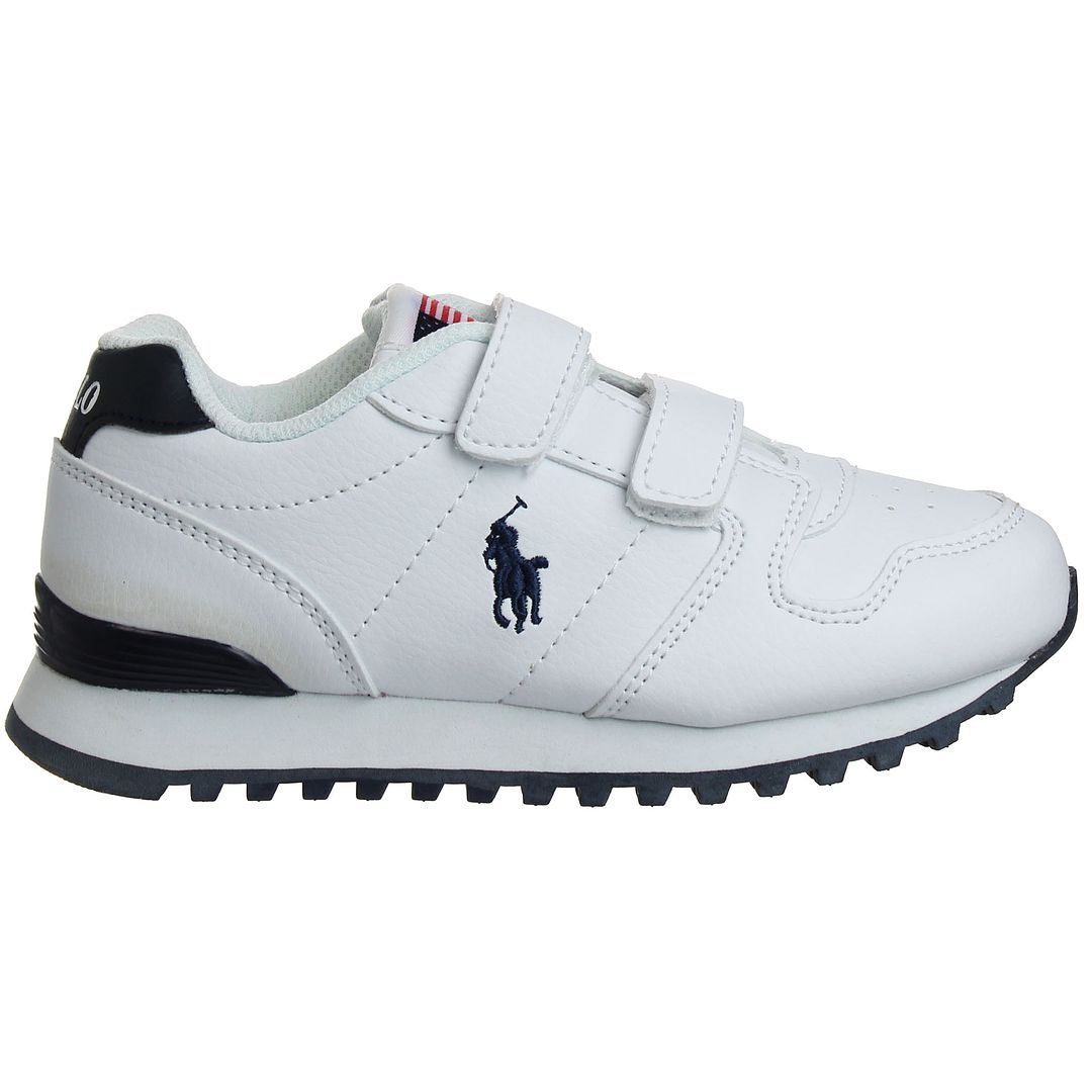 Ralph Lauren Oryion EZ Kids White Trainers