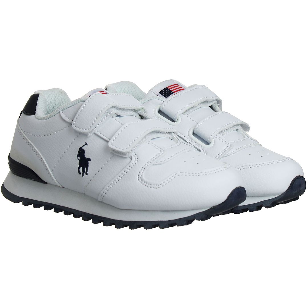 Ralph Lauren Oryion EZ Kids White Trainers