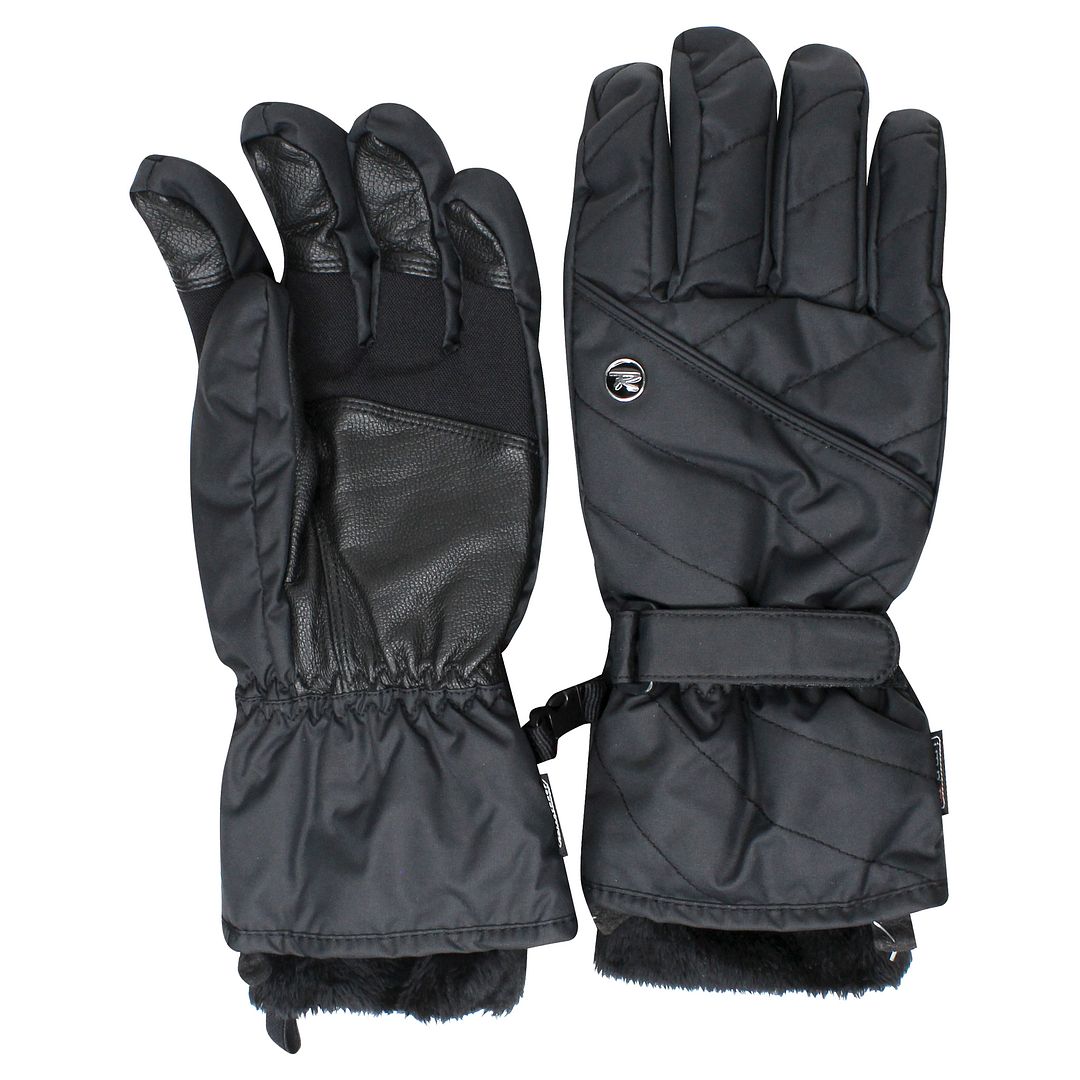 Rossigmol Laly Impr Womens Black Ski Gloves