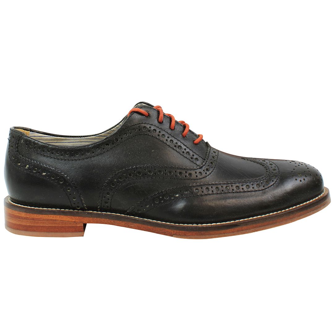 J Shoes Charlie Plus Mens Black Brogue Shoes