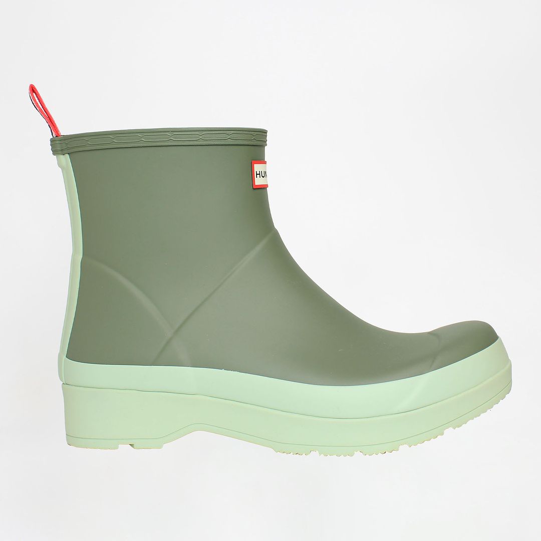 Hunter Play Short Mens Light Green Wellington Boots NO BOX