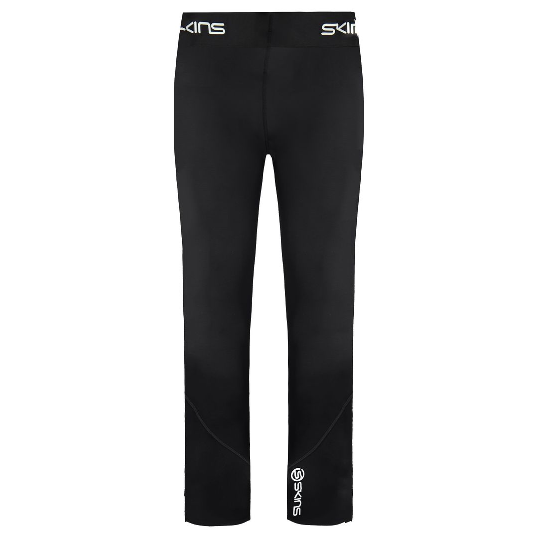 Skins Series-1 Stretch Waist Black Mens Leggings