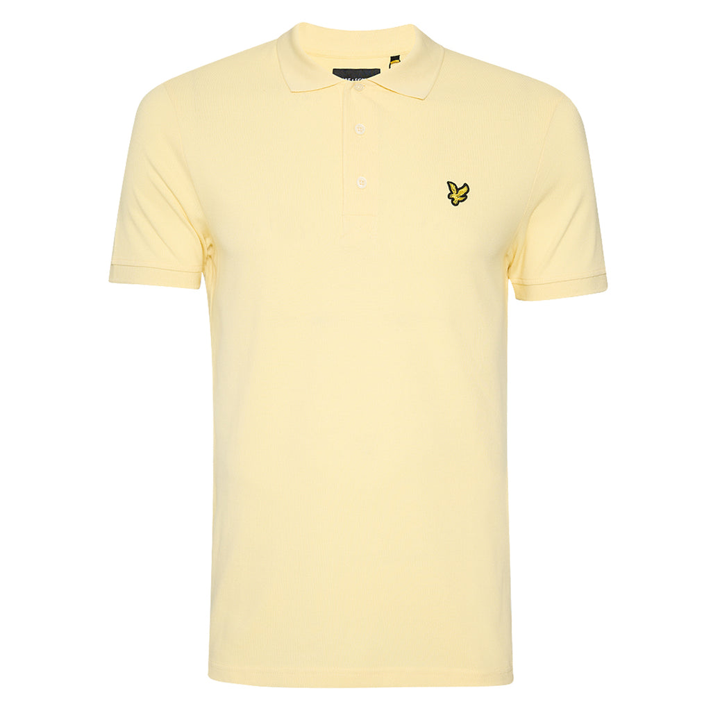 Lyle & Scott Plain Mens Light Yellow Polo Shirt