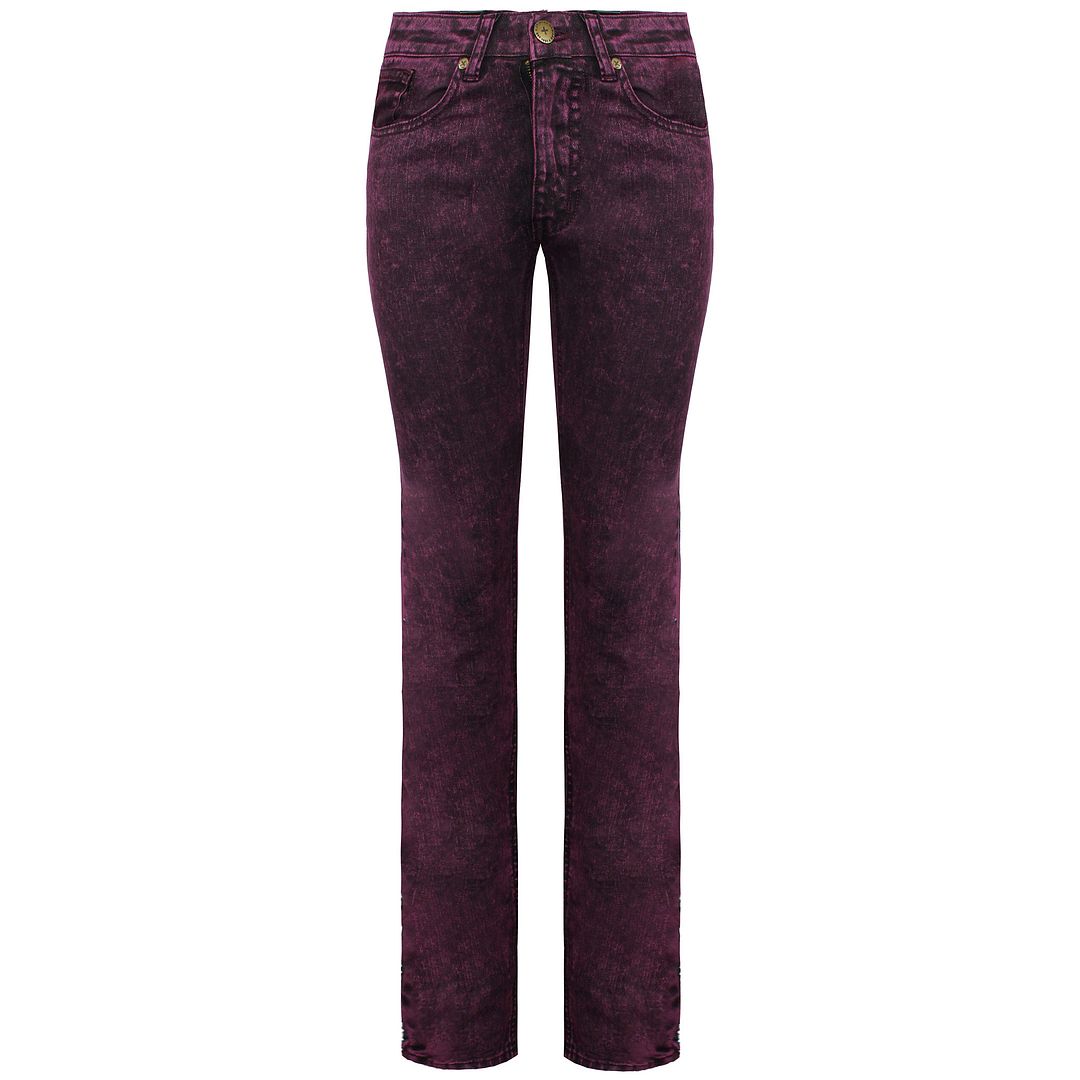 Criminal Damage Skinny Fit Womens Acid Wash Jeans