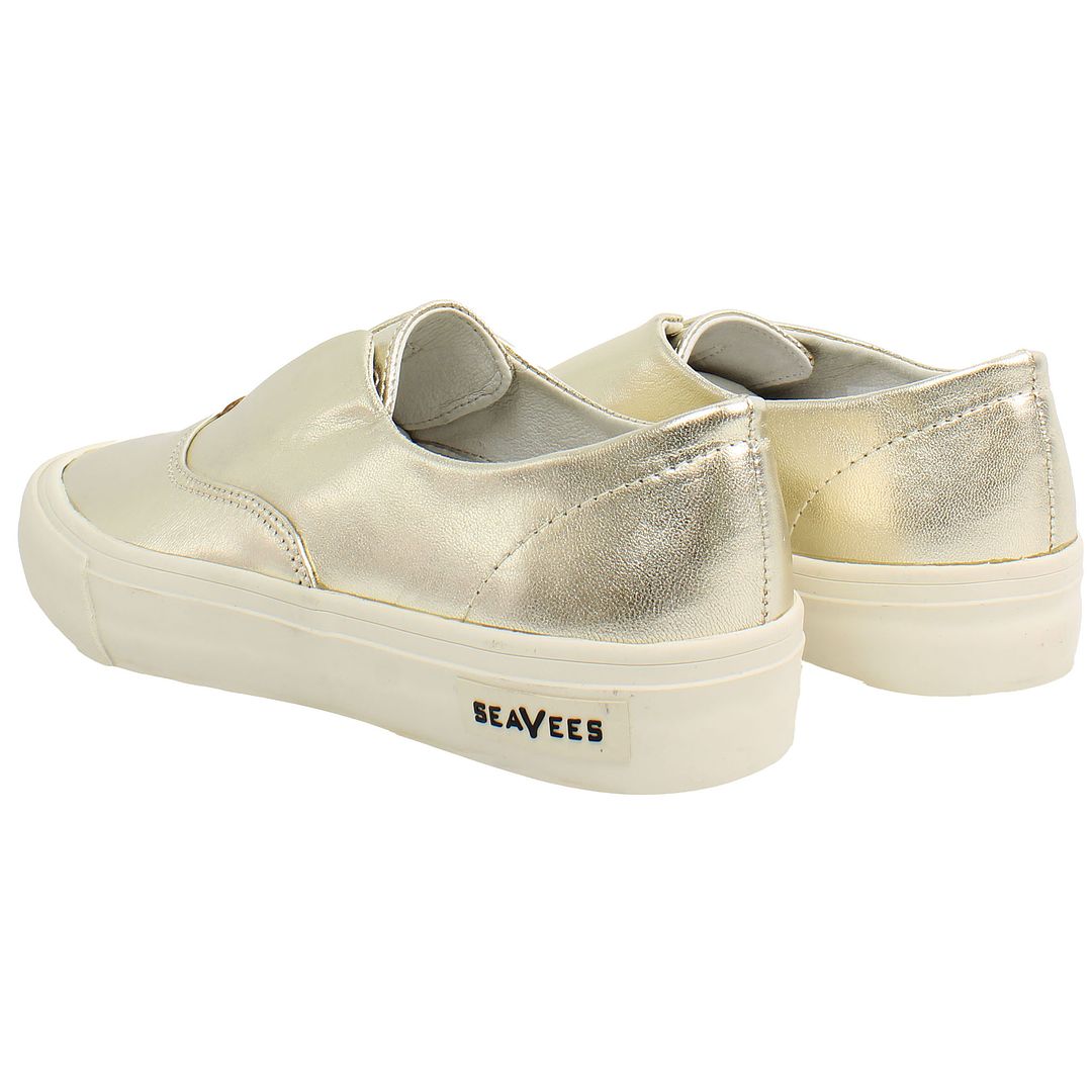 Seavees Sunset Strip Womens Gold Plimsolls