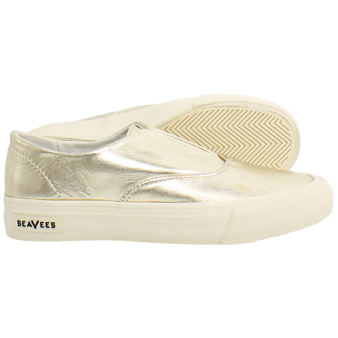 Seavees Sunset Strip Womens Gold Plimsolls