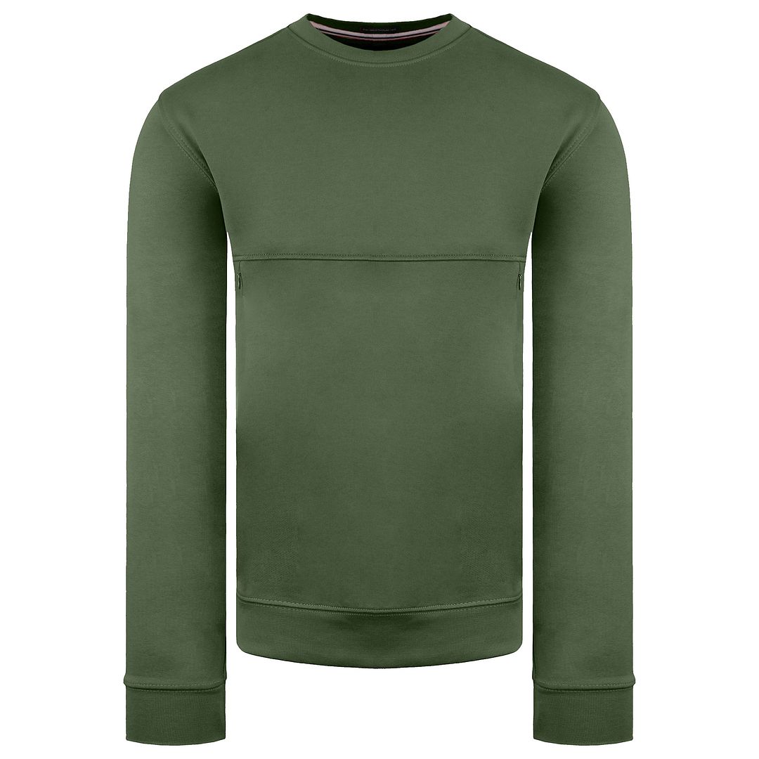 Weekend Offender Asmara Mens Dark Green Sweater