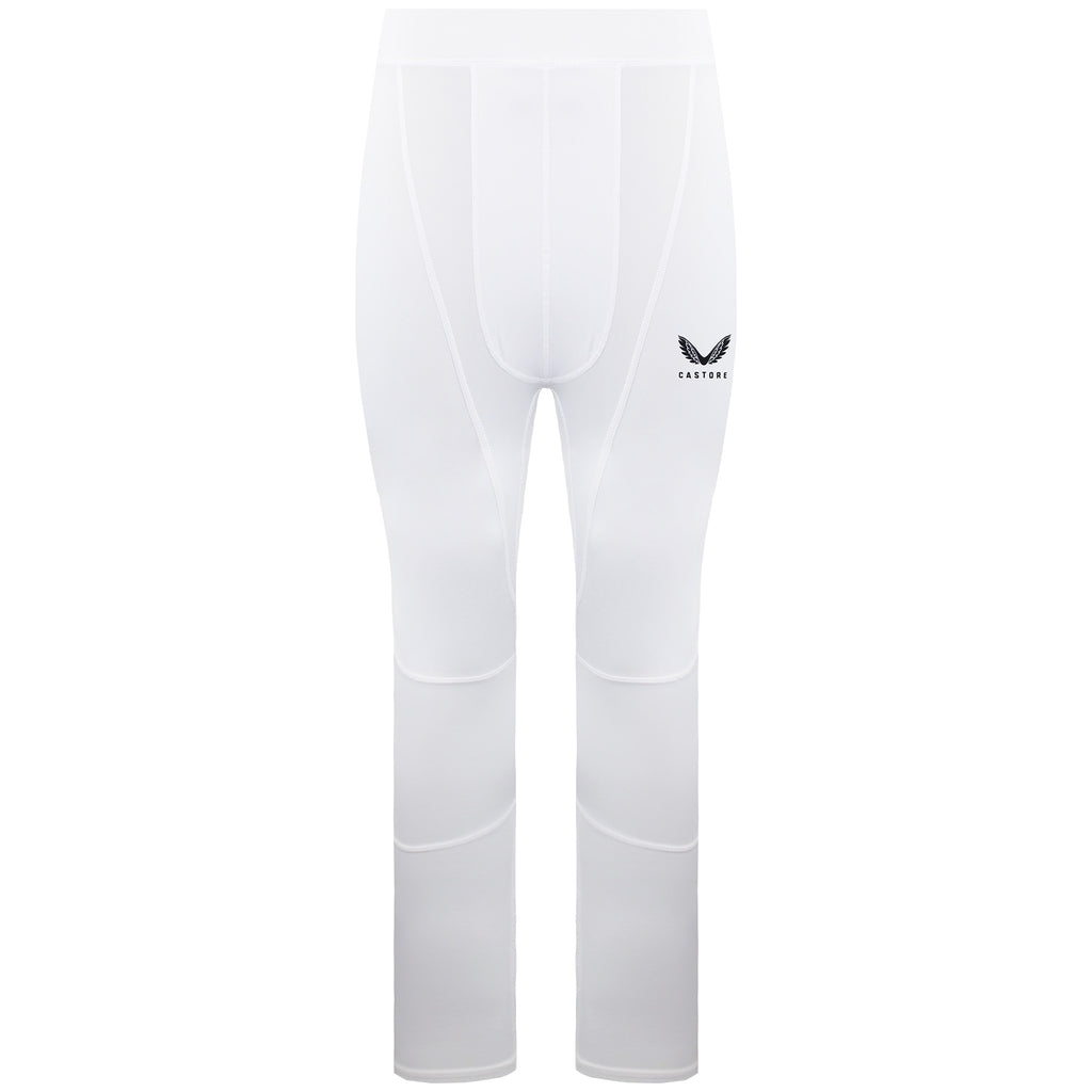 Castore Logo Mens White Baselayer Leggings