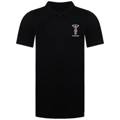 Castore Harlequins Mono Core Mens Black Rugby Polo Shirt