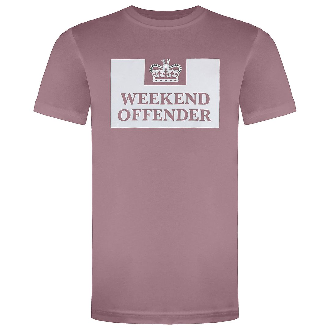 Weekend Offender Prison Mens Dust Pink T-Shirt