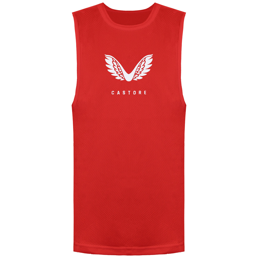 Castore Logo Kids Red Training Vest