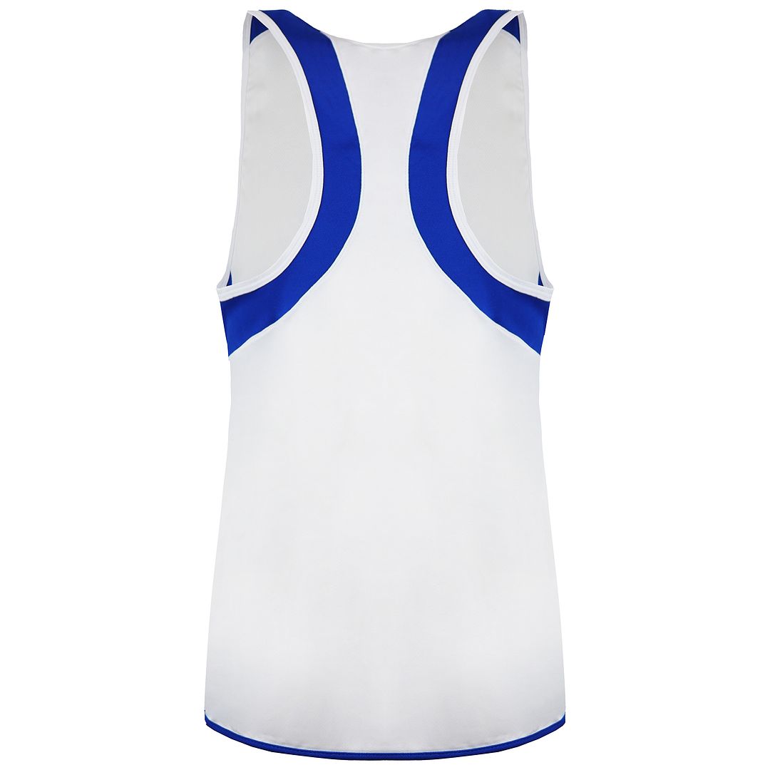 Mizuno Singlet Mens White/Blue Tank Top