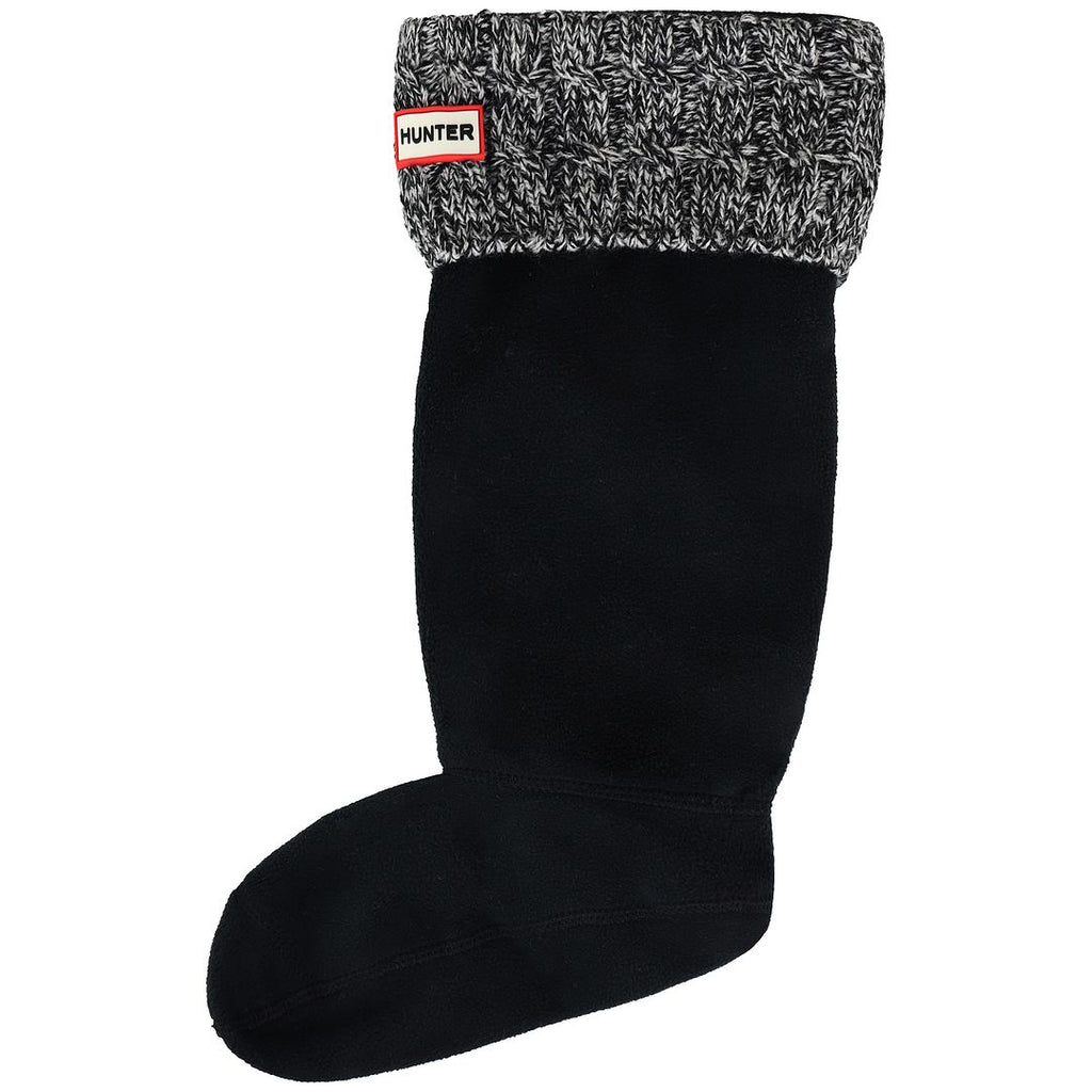 Hunter 6 Stitch Cable Knitted Black Tall Boot Socks