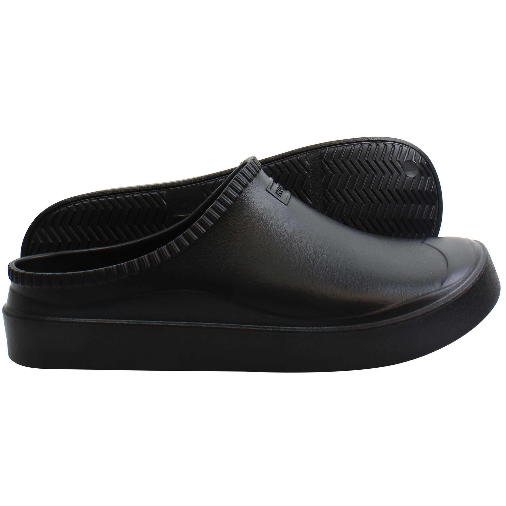 Hunter In/Out Bloom Algae Unisex Black Clogs