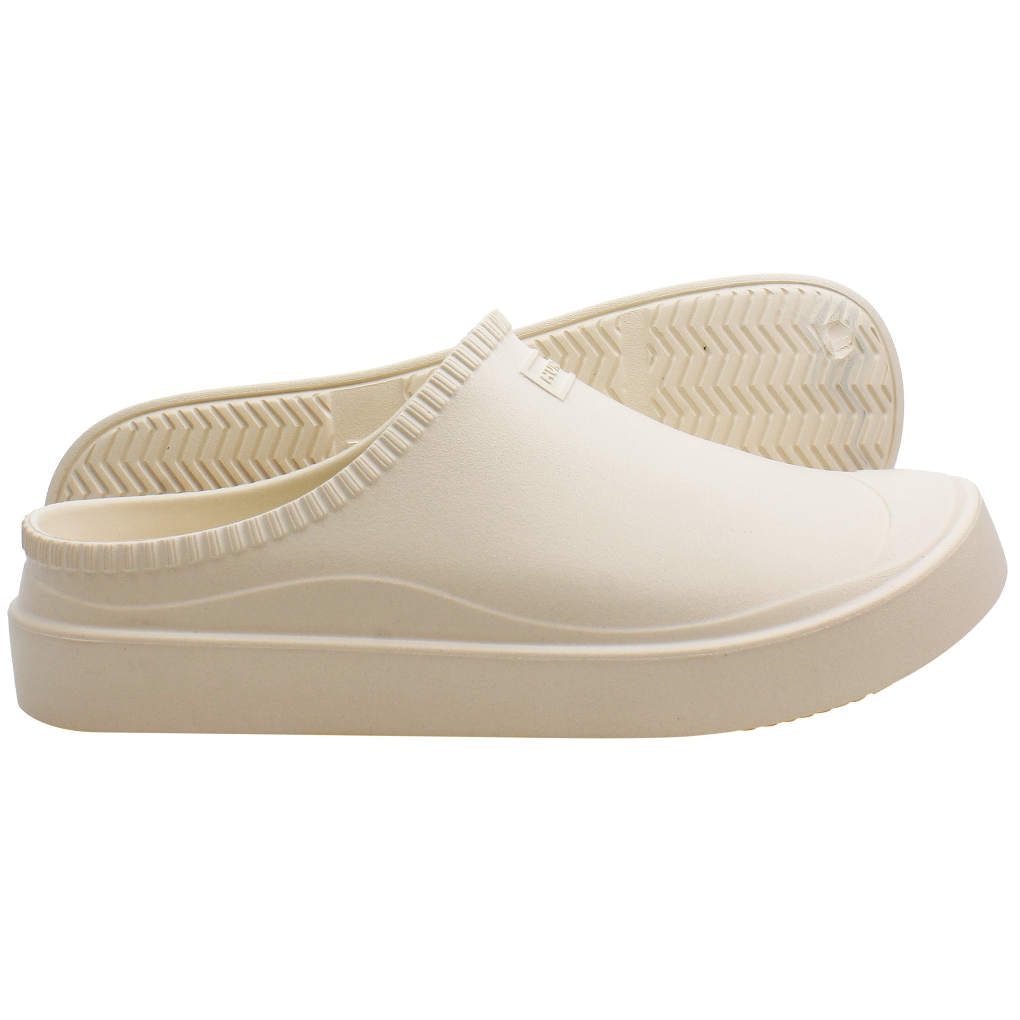 Hunter In/Out Bloom Algae Unisex White Clogs