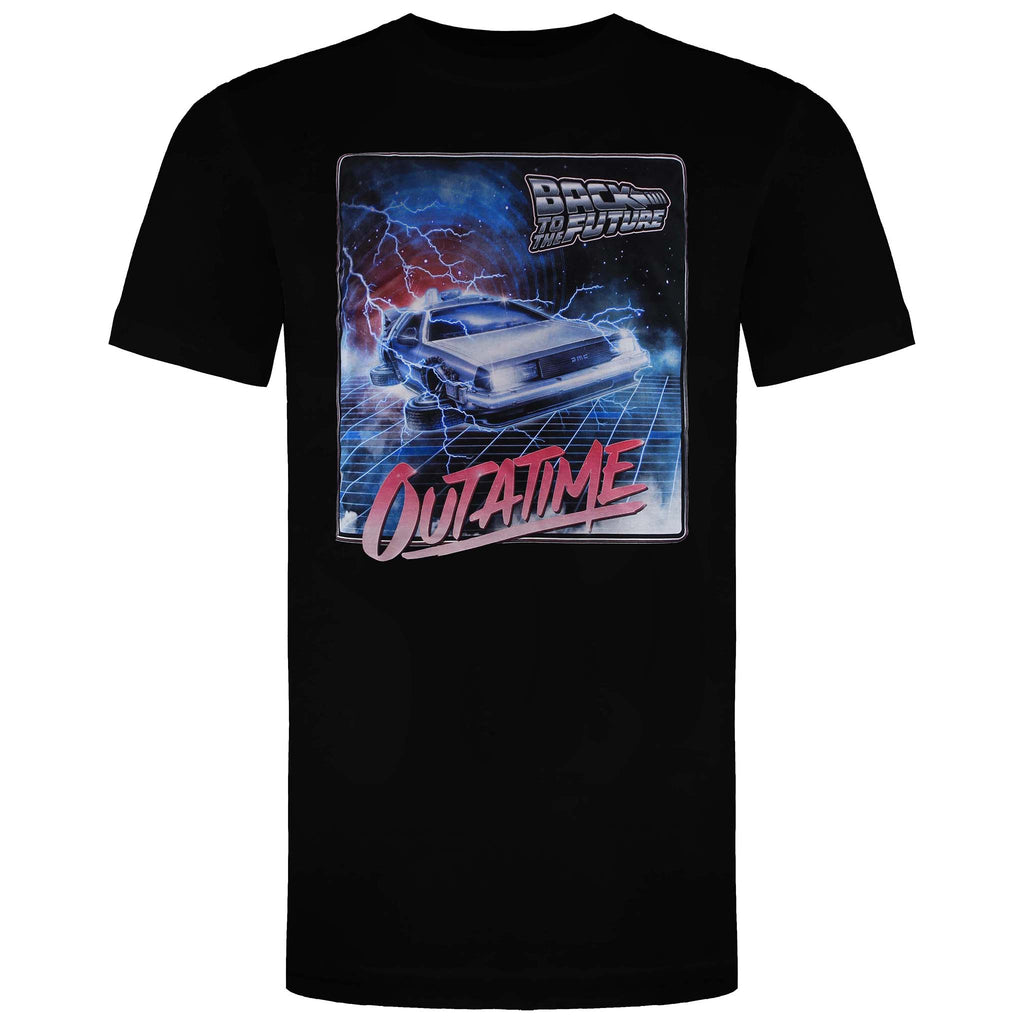 Back To The Future Outatime Mens Black T-Shirt