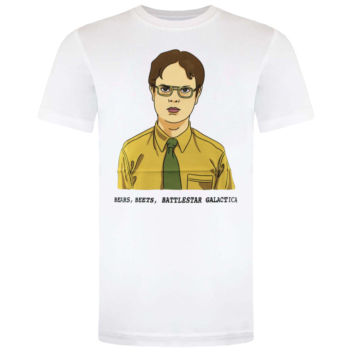 The Office Dwight Bears Mens White T-Shirt