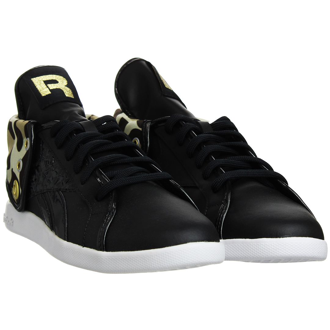 Reebok Top Down Snaps Womens Black Trainers