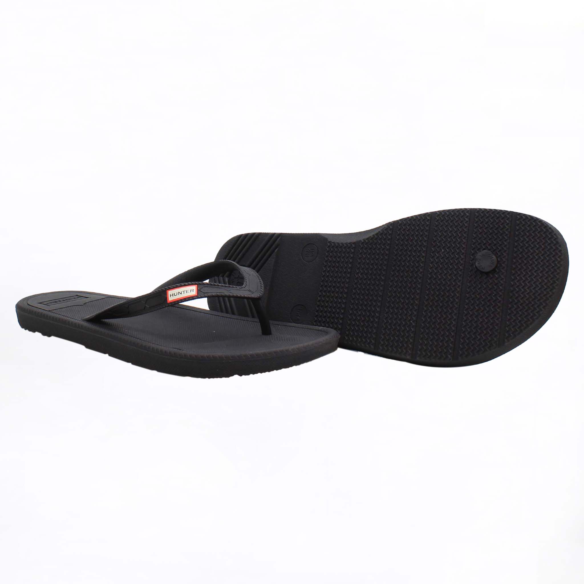 Hunter Logo Womens Black Flip-Flops NO BOX