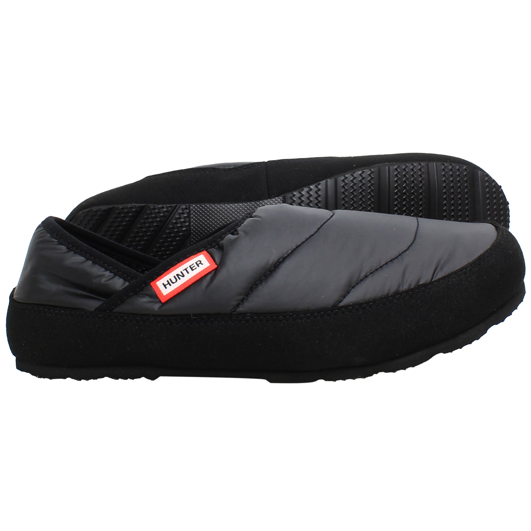 Hunter Puffer Womens Black Slippers