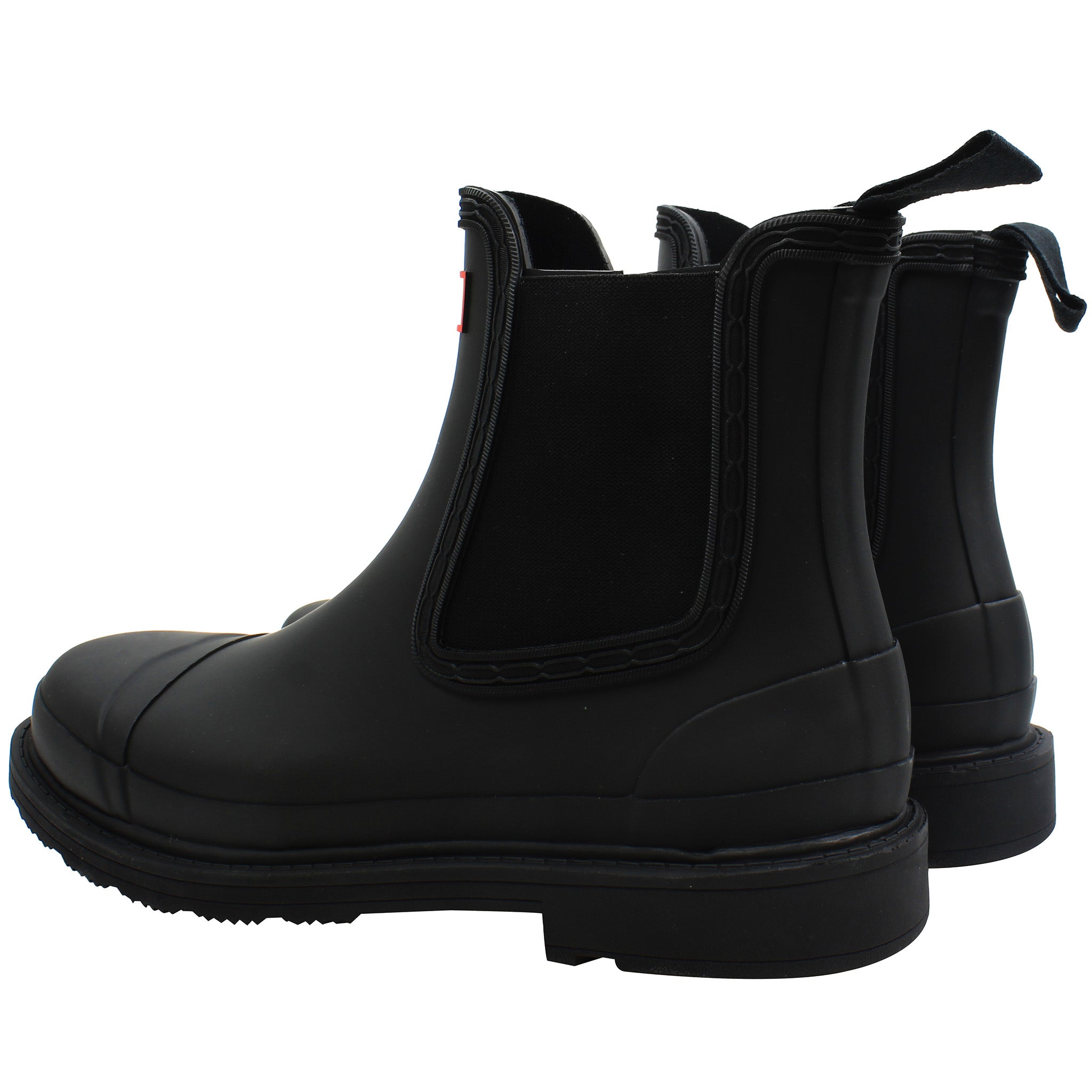 Hunter Commando Womens Black Chelsea Boots