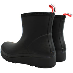 Hunter Play Shearling Insulated Short Womens Black Wellington Boots