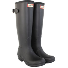 Hunter Original Back Adjustable Womens Black Wellington Boots