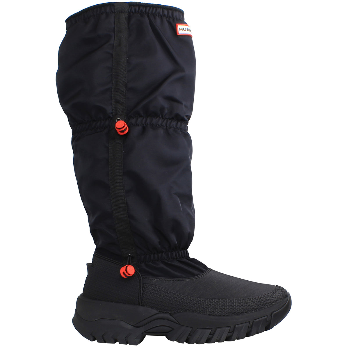 Hunter Wanderer Tall Womens Black Snow Boots