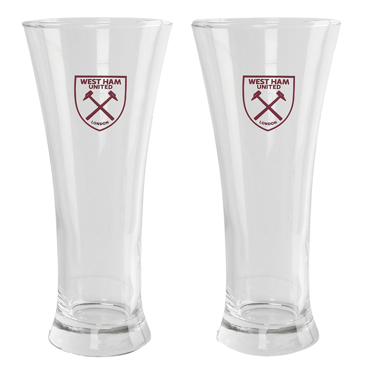 West Ham United FC Twin Pack Peroni Glass