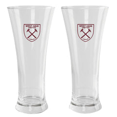 West Ham United FC Twin Pack Peroni Glass