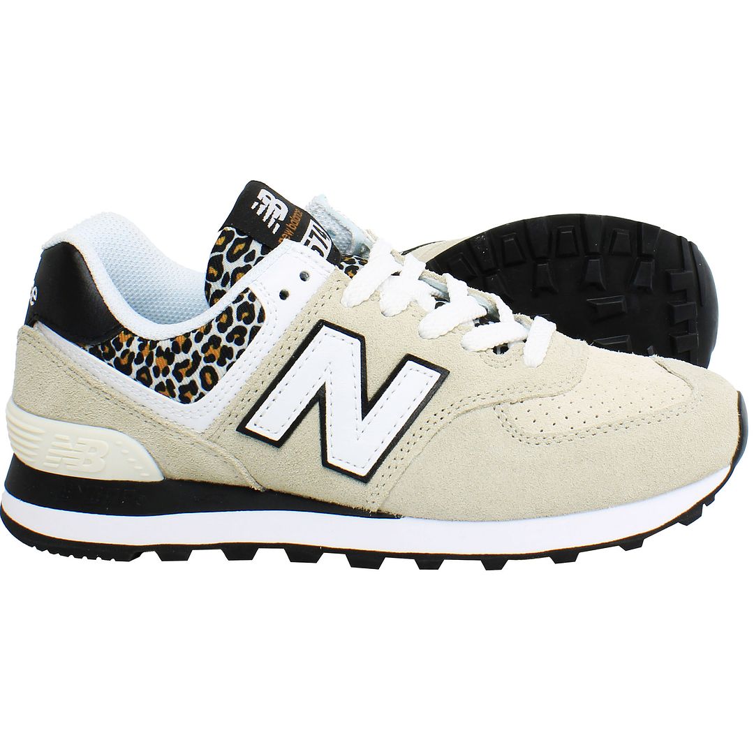 New Balance 574 Leopard Womens Grey Trainers