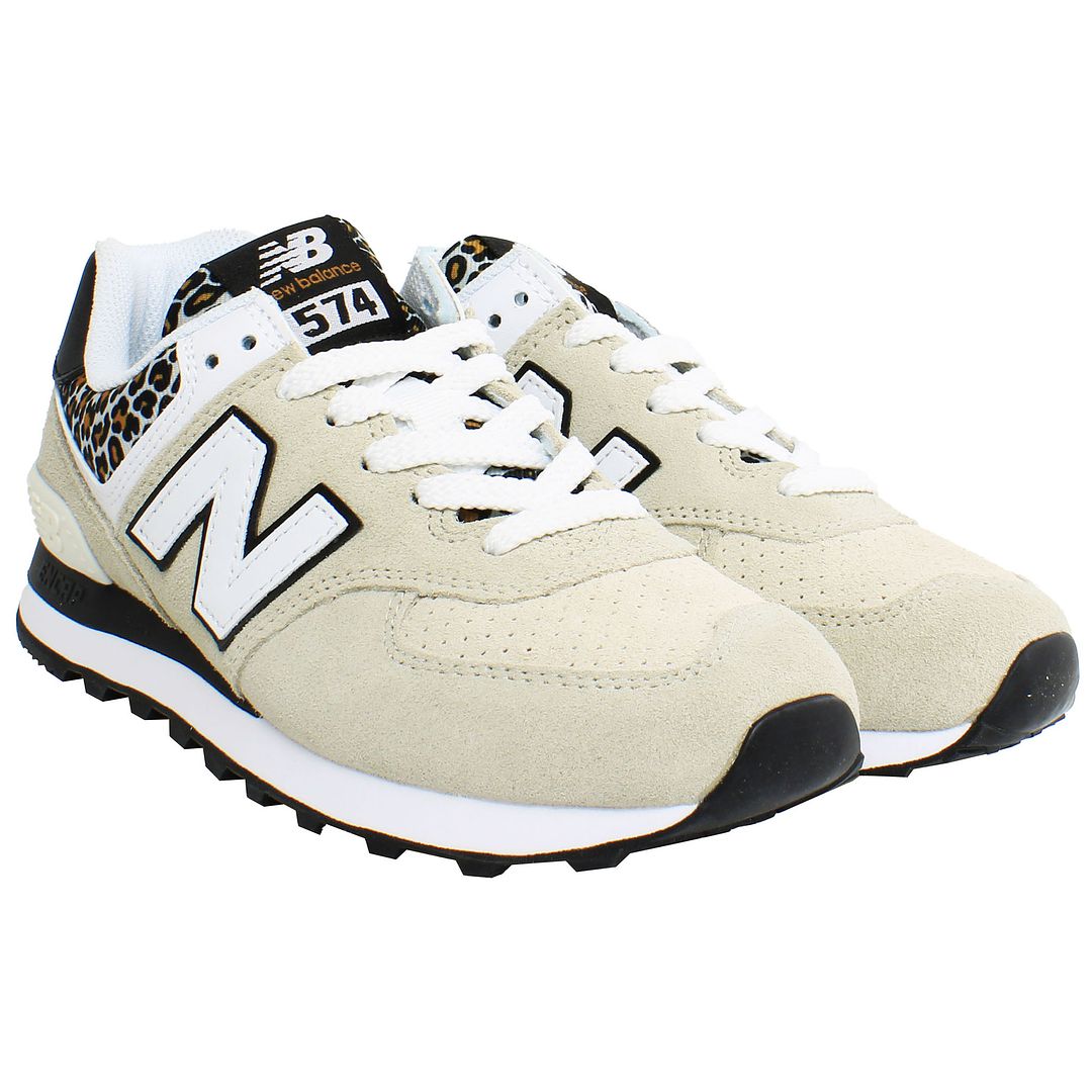 New Balance 574 Leopard Womens Grey Trainers