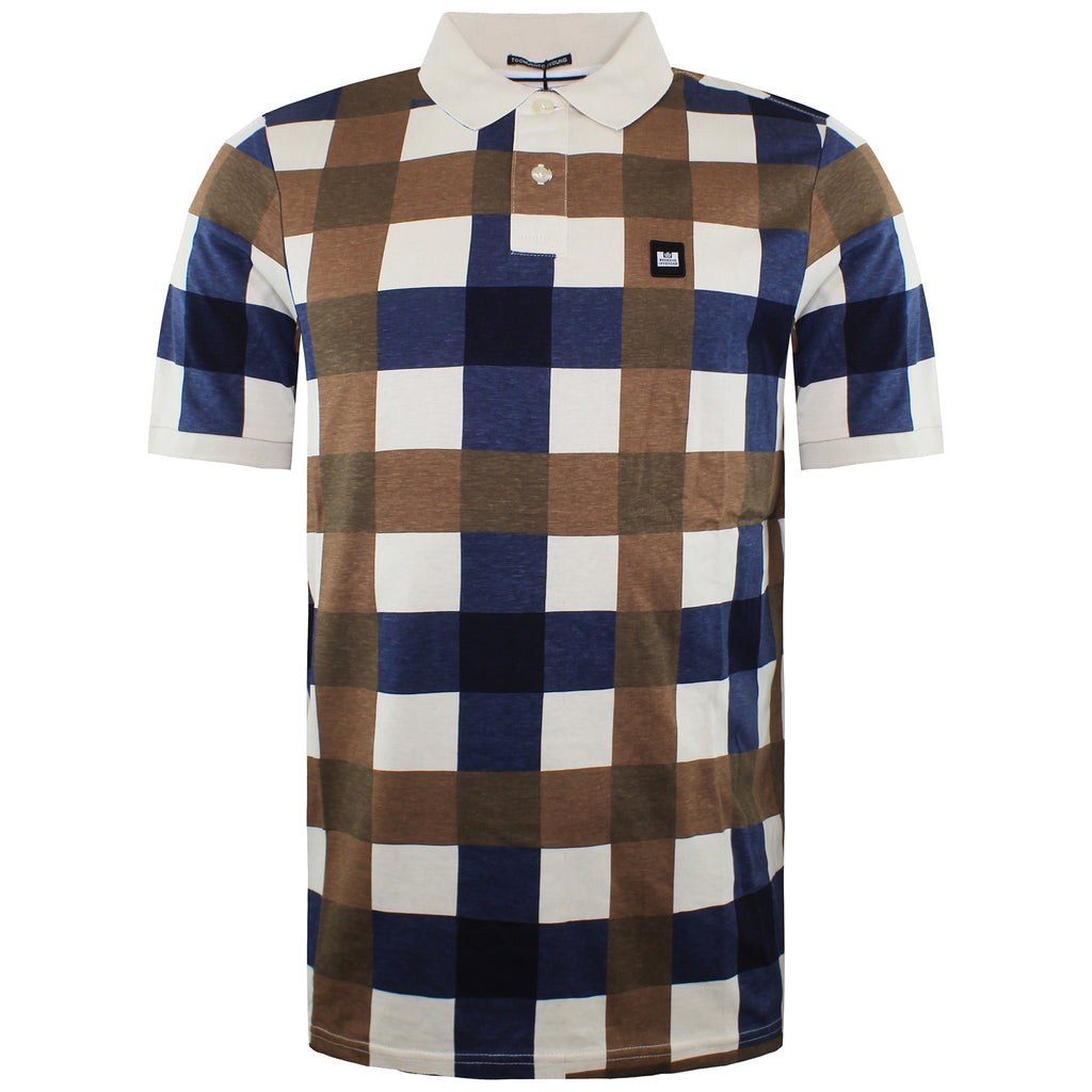 Weekend Offender Camerero Mens Checkered Polo Shirt