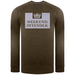 Weekend Offender Skylar Mens Dark Khaki Sweater