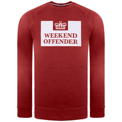 Weekend Offender Skylar Mens Dark Red Sweater