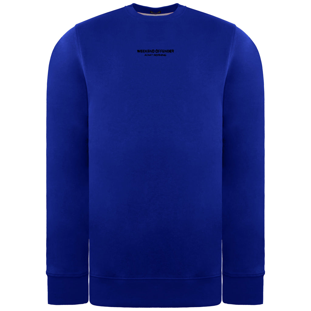 Weekend Offender Logo Mens Blue Sweater