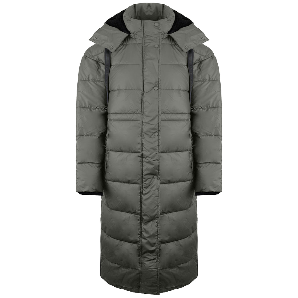 Hunter Inteprid Womens Grey Long Puffer Coat