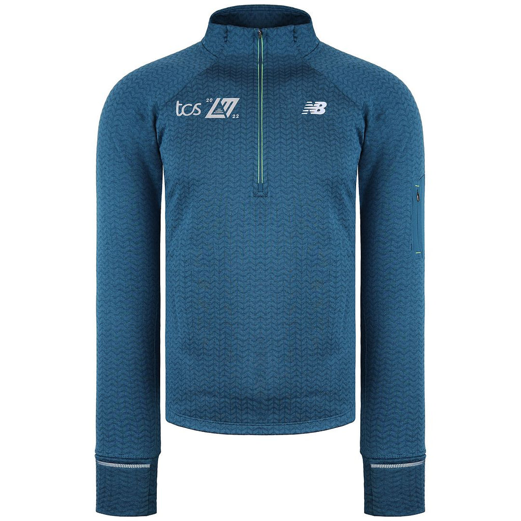 New Balance NB Heat Grid Mens Blue Sweater