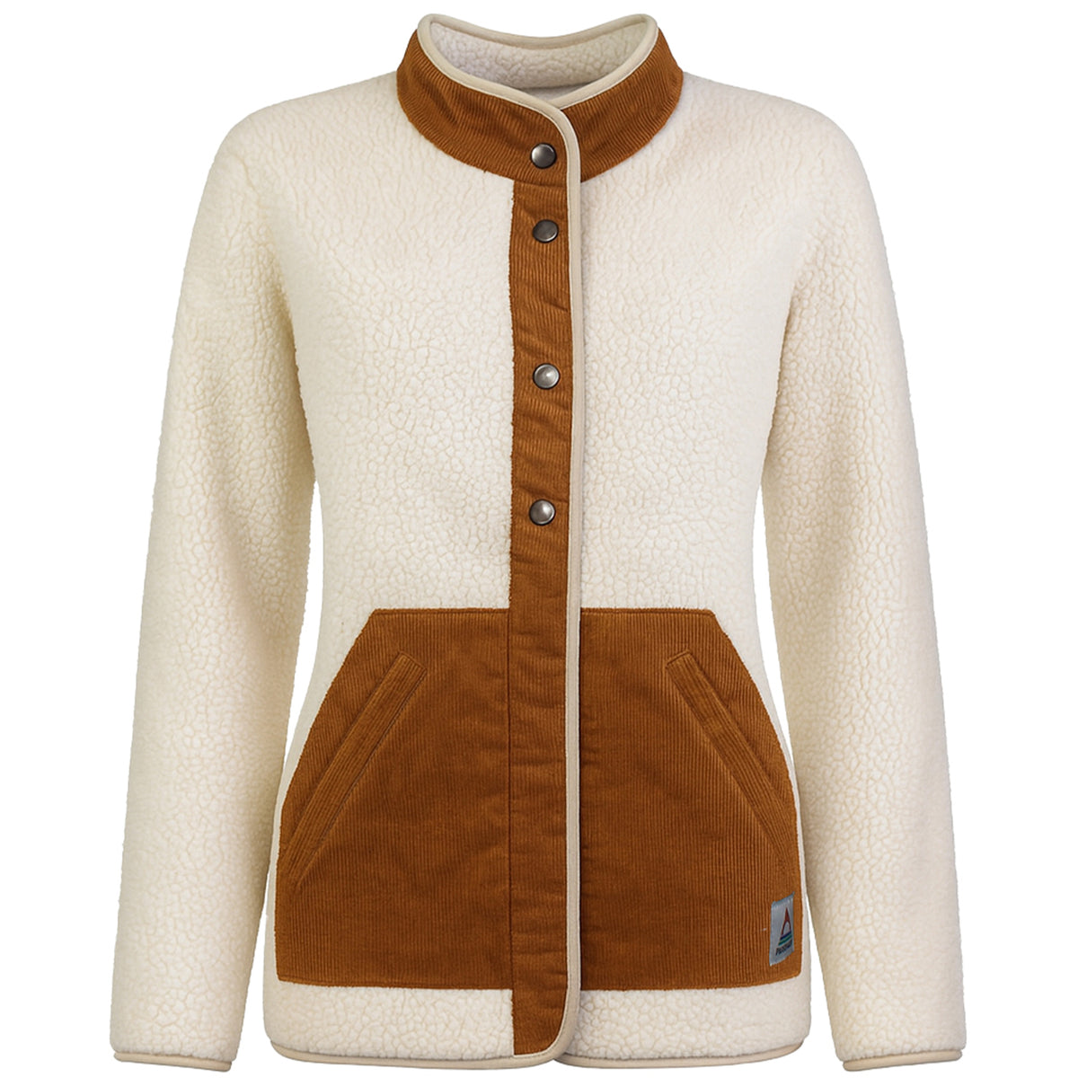 Passenger Clover Recycled Deep Womens Beige Sherpa Fleece Jacket