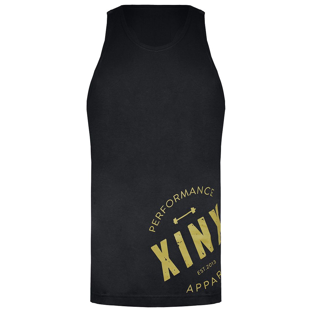 Xinx Performance Mens Black/Gold Vest