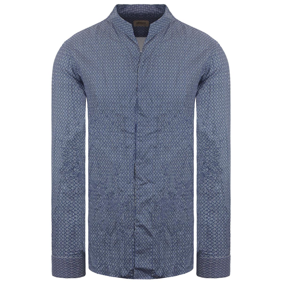 Armani Collezioni Mens Blue Printed Shirt