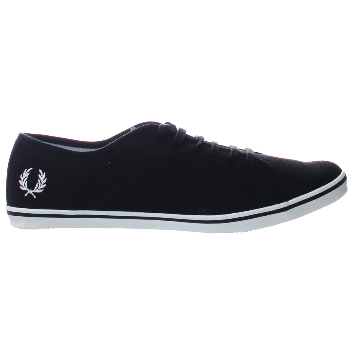 Fred Perry Low Mens Black Plimsolls