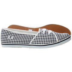 Fred Perry Kalypso Gingham Womens Black/White Shoes