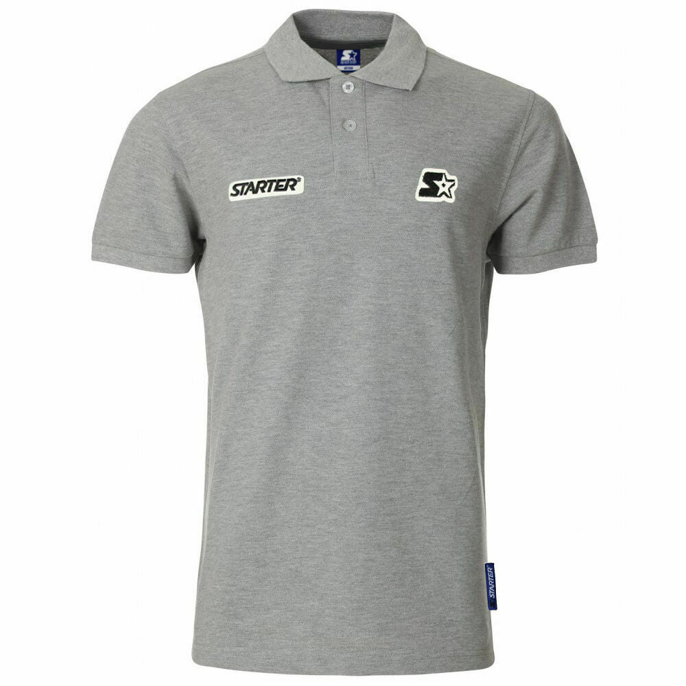 Starter Falcon Mens Short Sleeve Grey Polo Shirt CPE00038